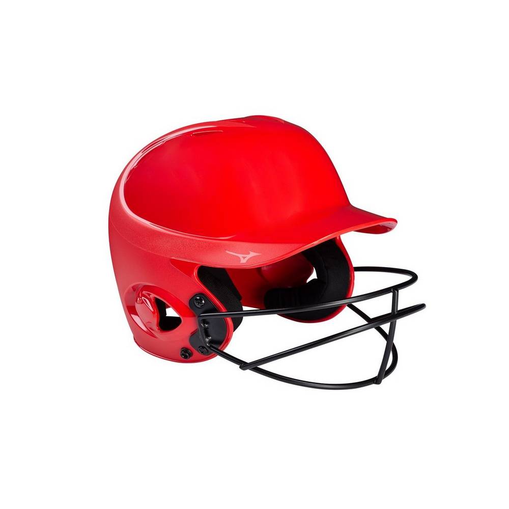 Damske Prilba Mizuno MVP Series Solid Batting Helmet with Fastpitch Softball Mask Červené Vypredaj H